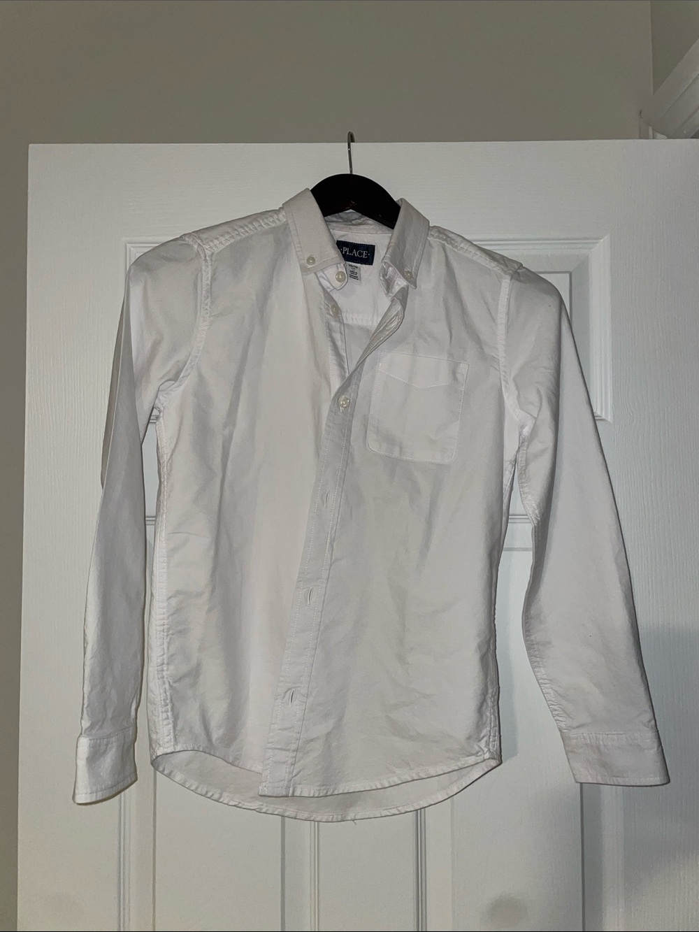 The Children's Place White Button-Down Oxford Shirt Size 10/12